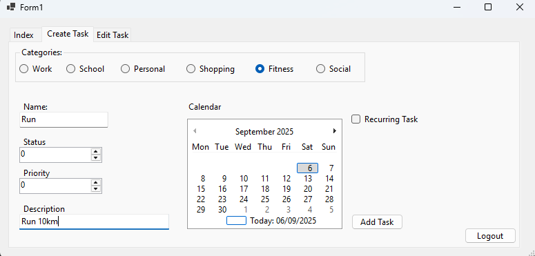 Creating tasks